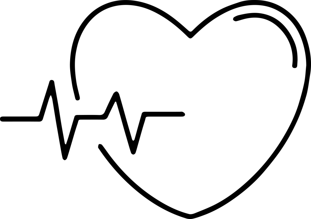 doctor-page-heart Heart with electrocardiogram lines